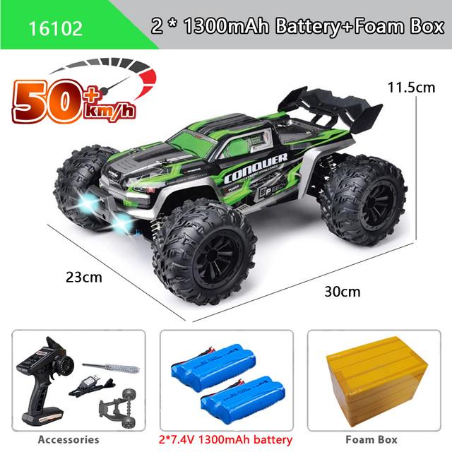 Новый автомобиль 4x4 с дистанционным управлением, 50 км/ч, со светодиодными фонарями, внедорожный 4x4, высокоскоростной дрифтовый монстр-трак, бесщеточный гоночный автомобиль для детей и взрослых, игрушки в подарок
