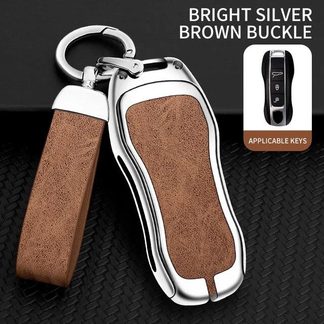 Чехол для дистанционного ключа автомобиля из цинкового сплава, брелок для Porsche Panamera Cayenne 971 911 9YA Macan Boxster, брелок для ключей, автомобильные аксессуары