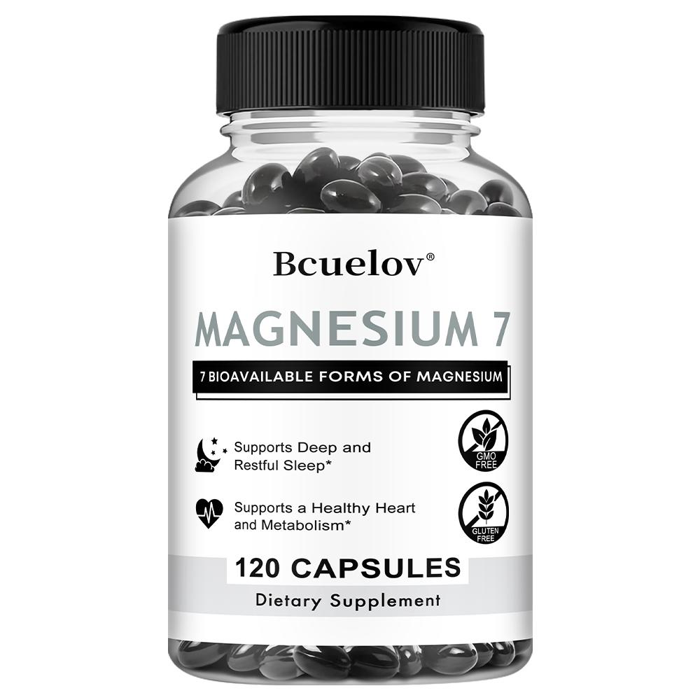 7-In-1 Magnesium Complex Softgels, With Magnesium Glycinate, Citrate, Vitamin B6