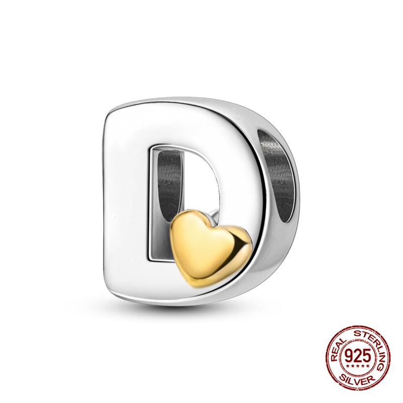 26 A- Z Alphabet Beads Copper Love Letter Charms Fits Original 3Mm Womans Bracelet Bangle Zircon Beads Diy Jewelry Gifts