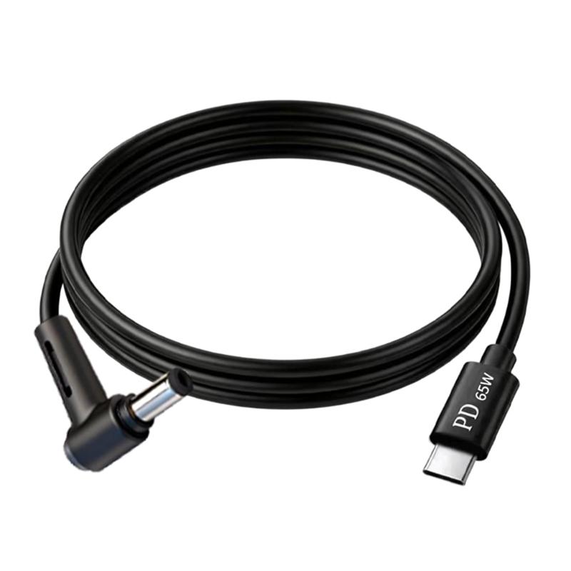 PVC Type C to DC5.5mm Chargers Cord Supporting 65W Fast Charge For Enhances Longevity And Portable Use