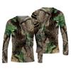 Spring and Autumn Men's Hunting Breathable T-Shirt Long Sleeve Outdoor Sports Crewneck Tops Forest Camouflage Top Tees 6XL