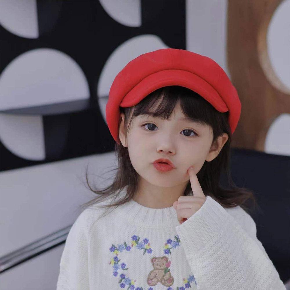 Woolen Kids Berets Warm Painter Hat Autumn Winter Baby Beret Hat  Boys Girls