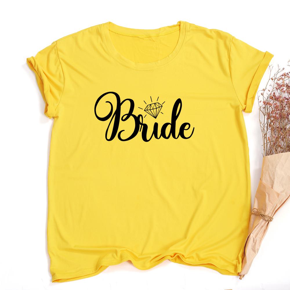 Bride Bachelorette Party Brides Team Maid Of Summer Women T Shirt Casual Wedding Female Tops