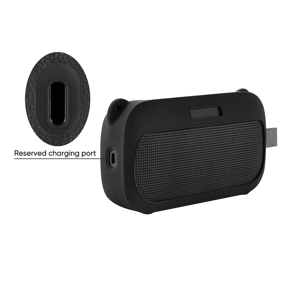 Silicone Protective Cover Travel Protective Carrying Pouch with Shoulder Strap for Bose SoundLink Flex 1st Gen 2nd Gen Speaker