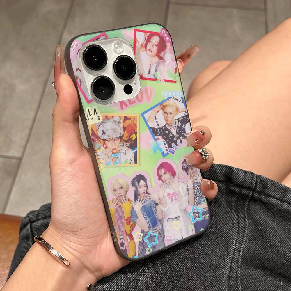 Kpop Group XLov Corrugated Stripe Phone Case For IPhone 17 16 15 14 13 12 11 Pro Max Plus Pro Shockproof Cover