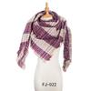Европейский и американский осенне-зимний толстый двусторонний клетчатый шарф-шаль для женщин
