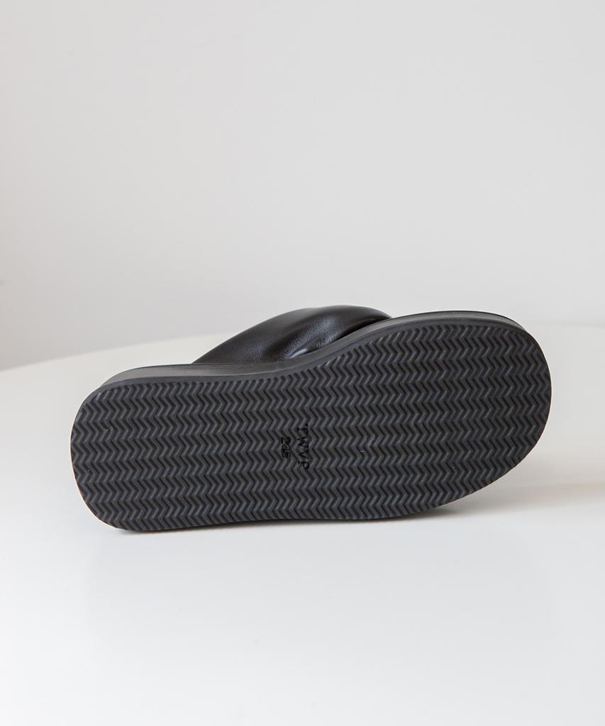 Twvp Wide Pillow Platform W-Pillow Platform Sandals Black