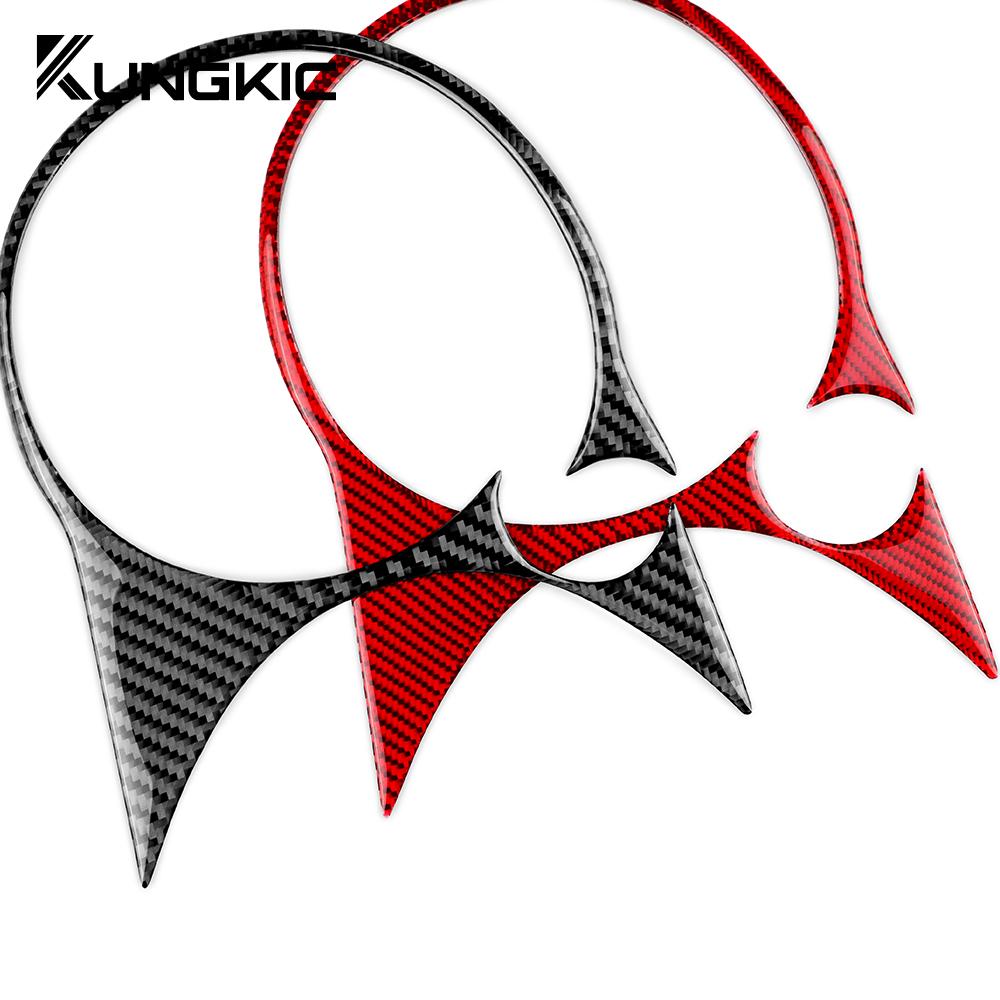 Real Soft Carbon Fiber For Fiat 500 2011 2012 2013 2014 2015 Car Central Control Gear Water Cup Sticker Interior Accessories