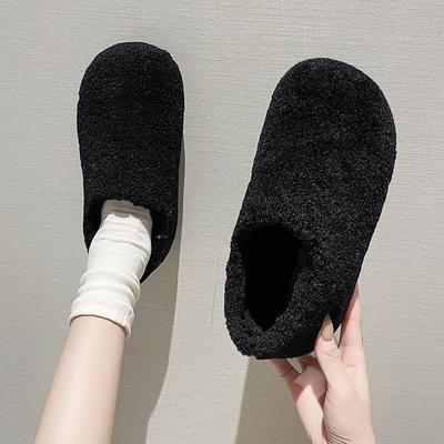 Большие размеры 35-40 белые мокасины женские зимние хлопковые туфли теплые плюшевые мокасины Mujer 2024 женские повседневные туфли на плоской подошве из овечьего меха