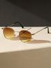 1PC Unisex Metal Round Frame Vintage Y2K Casual Sunglasses For Outdoor Daily Vacation Driving Clothing Accessories
