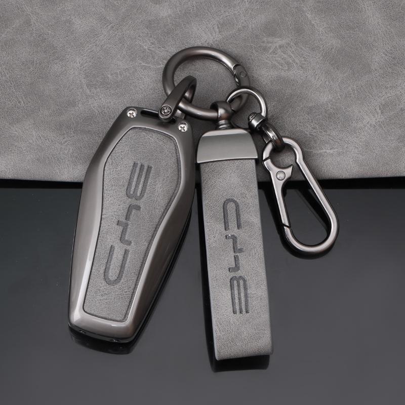 New Alloy Car Remote Key Case Cover For BYD Qin Plusdmi Atto 3 Han EV Dolphin Protection Cover Shell Auto Interior Accessories