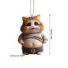 Cartoon Cat Ornament 2D Flat Car Mirror Backpacks Hanging Pendant New Cat Keychain  Home Decor