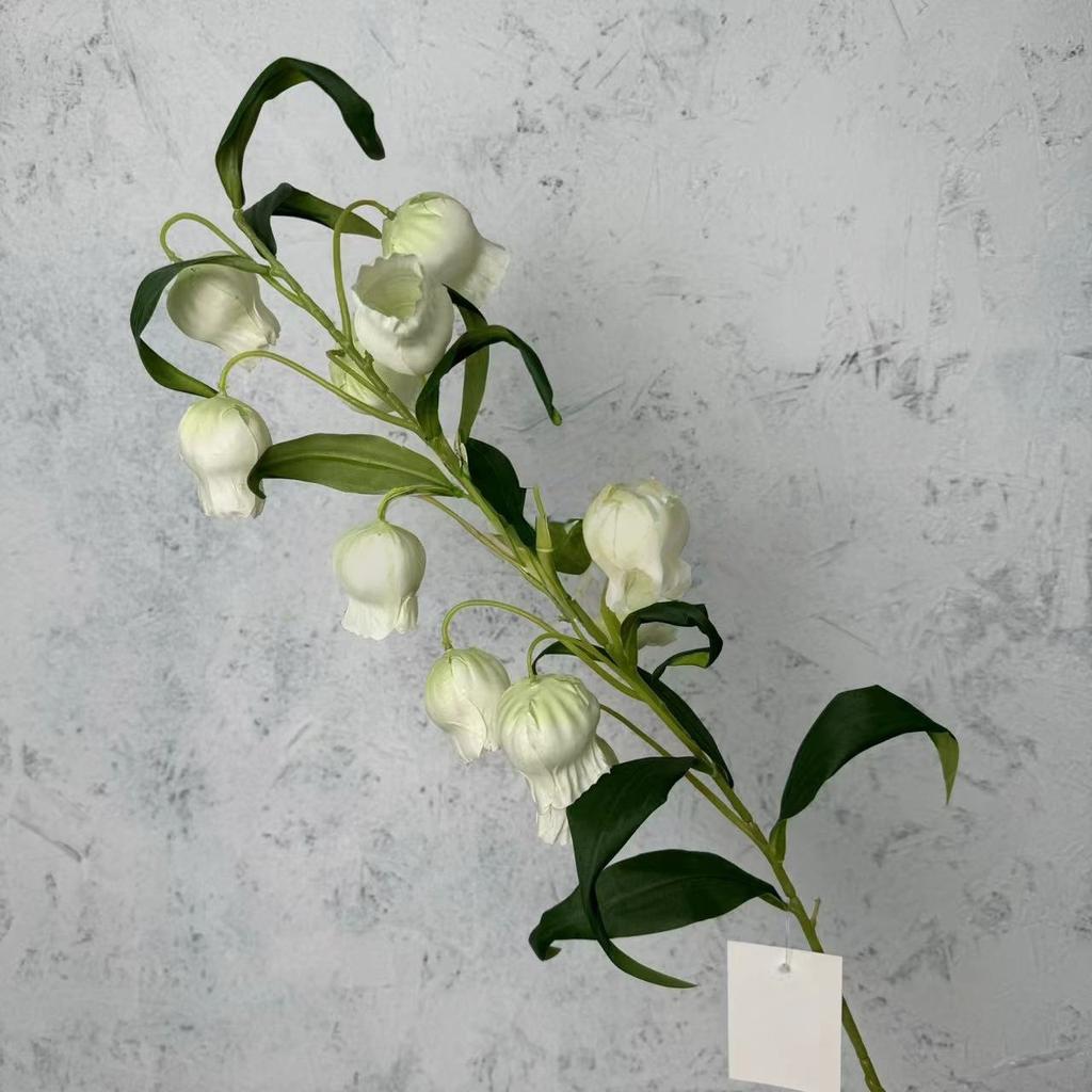 1 шт. Искусственный цветок Лилия долины Музыка ветра Подвеска Ложный цветок Колокольчик Цветок орхидеи Ветка Декор для дома и улицы Цветы травы пампас
