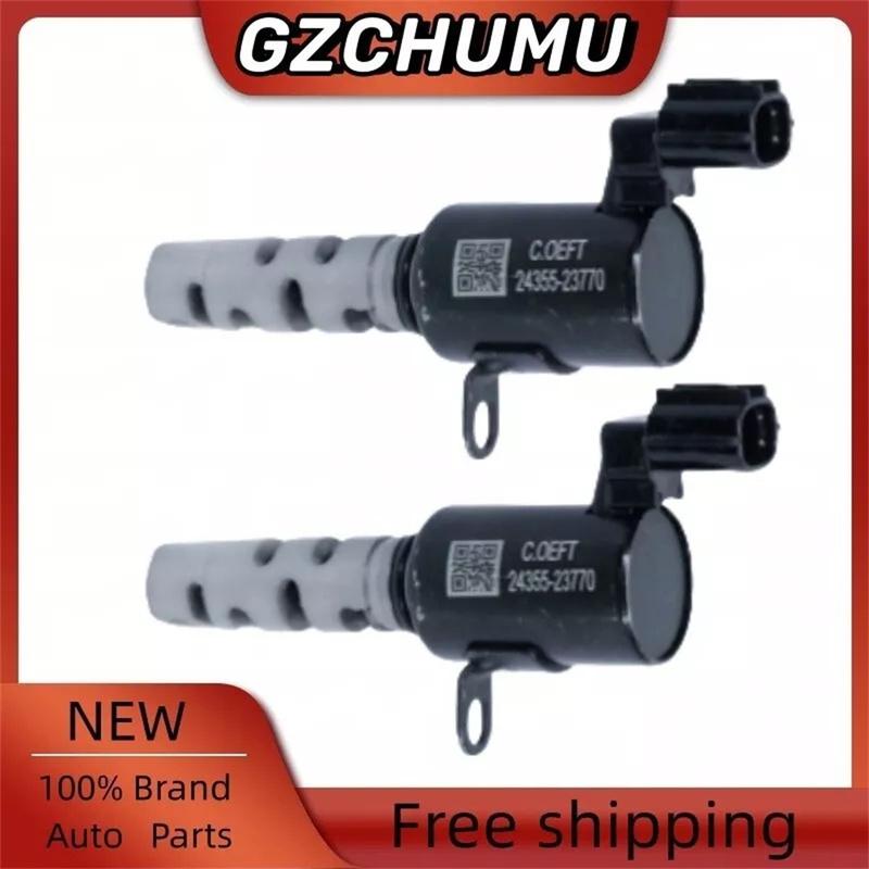 2pcs Variable Valve Timing Solenoid VVT 24355-23770 For 05-12 Hyundai Kia 2.0L