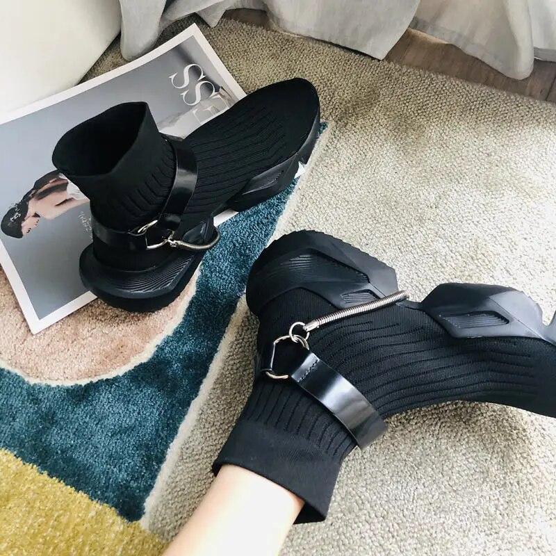 Дизайнерские женские кроссовки Paris Knitting Boots Эластичные кроссовки Кроссовки Повседневная дышащая обувь для женщин