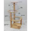 Wooden Small Apartment Multi-cat Space Capsule Semi-round Cat Climbing Frame Cat Scratching Column Four Seasons Integrated Cat Toy Simple