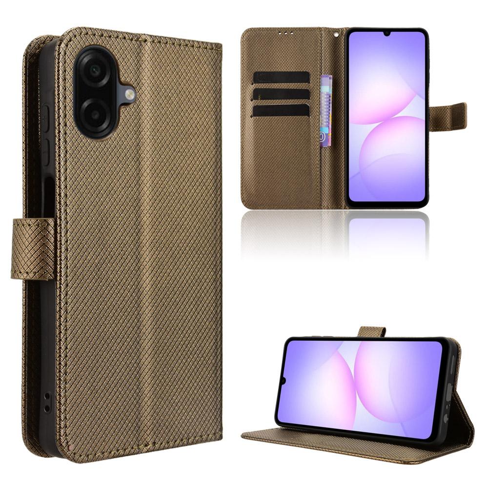 For Samsung Galaxy A07 4G Leather Wallet Case with Strap Diamond Texture Phone Cover