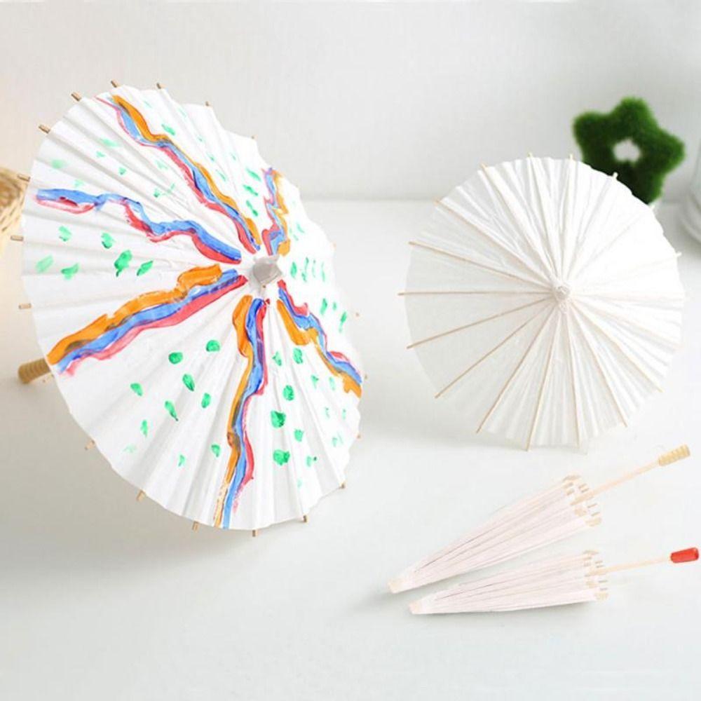 Birthday DIY Handmade Decorative Dance Prop Photography Prop Paper Umbrella Painting Supplies
