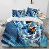 3D Rockman Megaman Game Cartoon Bedding Set Duvet Cover Sheet Print Bed Set Pillowcase Full Queen King Size Comforter Bedroom