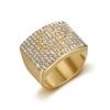Hip Hop Iced Out Big Cross Ring Male Gold Color Stainless Steel Jesus Cross Rings For Men Religious Jewelry