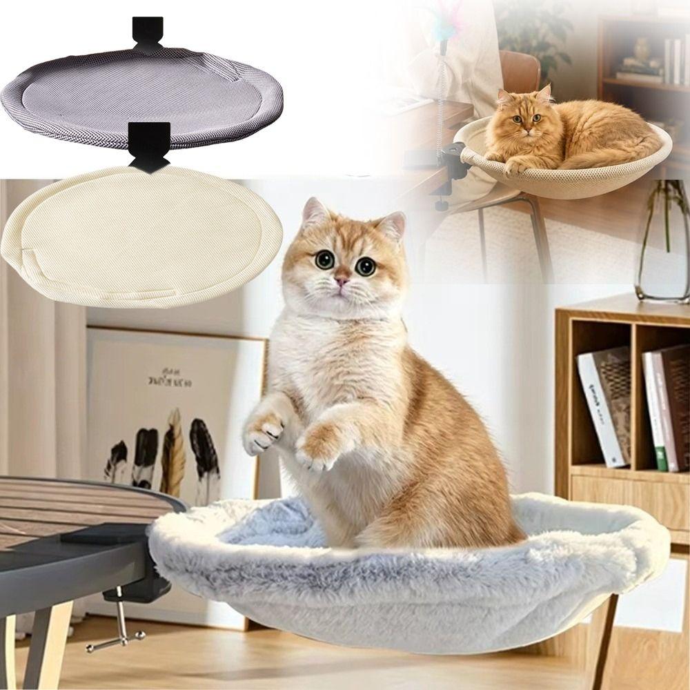 Breathable Mesh Cat Bed Desk Space Saving Foldable Cat Nest Hammock New Window Cat Bed Balcony Use