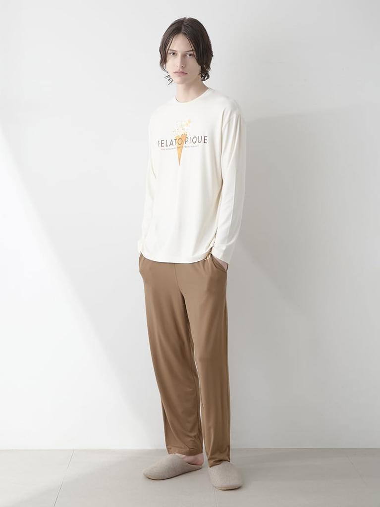 Gelato Pique HOMME Rayon Double Gelato Logo Long Pants PMCP254944 BRW Men's