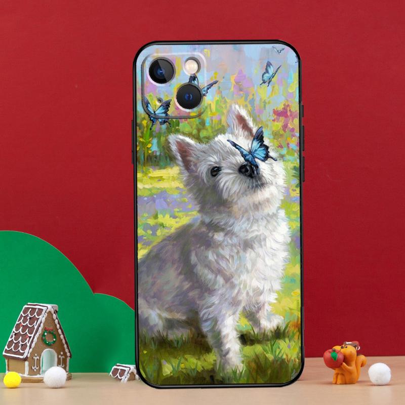Чехол для iPhone 15 12 14 Pro Max 11 13 Mini Plus XR X XS Max с изображением собаки Вест-хайленд-уайт-терьер, задняя крышка телефона