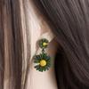 Women Summer Flower Personality Fashion Jewelry Dangle Earrings Daisy Earrings Drop Earrings