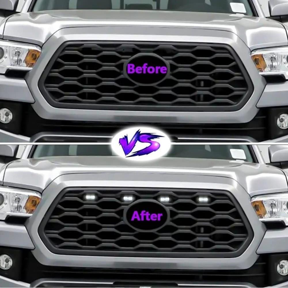 Black Front Grill Lights for Toyota Tacoma Raptor Off Road Sport Pickup Night Driving