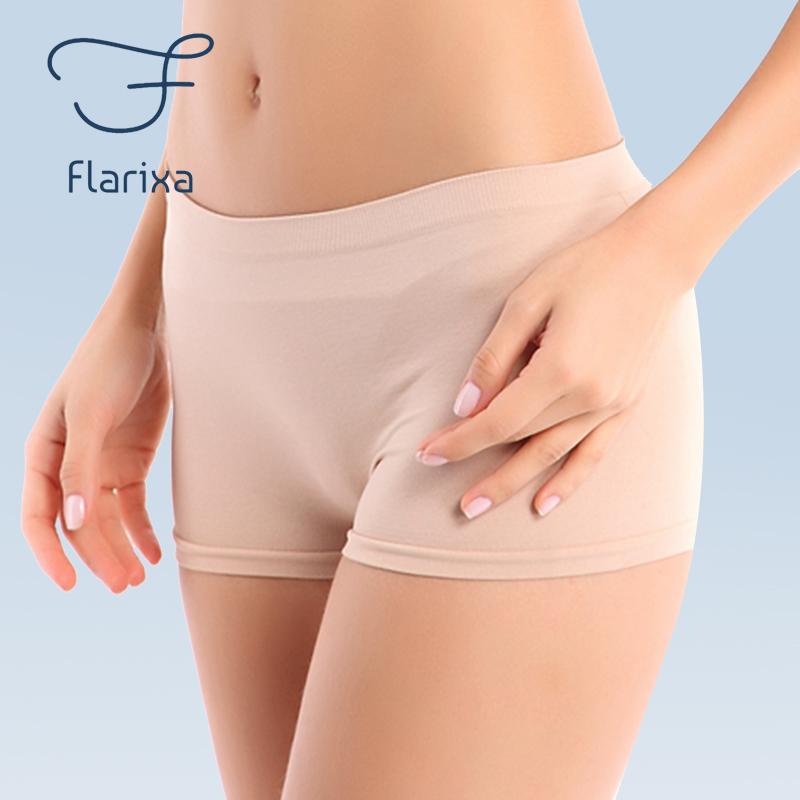 Flarixa Бесшовные трусики для женщин, женские эластичные шорты-боксеры