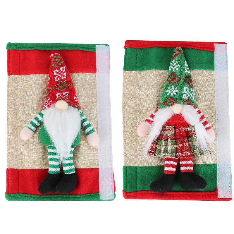 Christmas Handle Cover Christmas Atmosphere Elf Design Store Decoration Home Decor Multifunctional 2PCS/Set