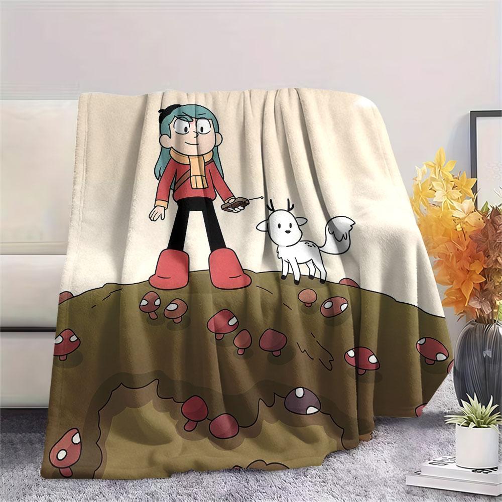 Hilda Art Printed Flannel Blanket, soft throw for bedroom sofa, washable, fan merchandise, great gift.