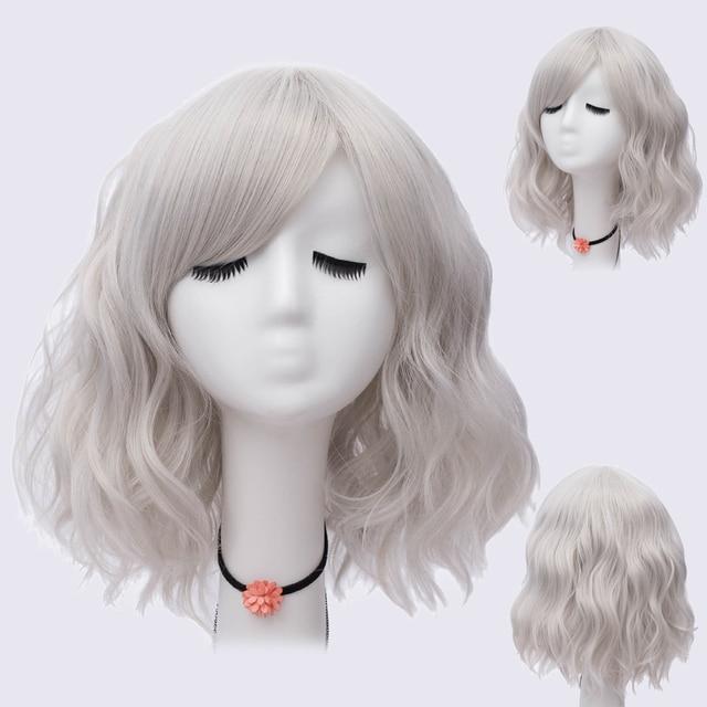 Short Bob Cosplay Wig for Women Synthetic Green Hair New Style Natural Supple Summer Heat Resistant Wig With Side Bangs