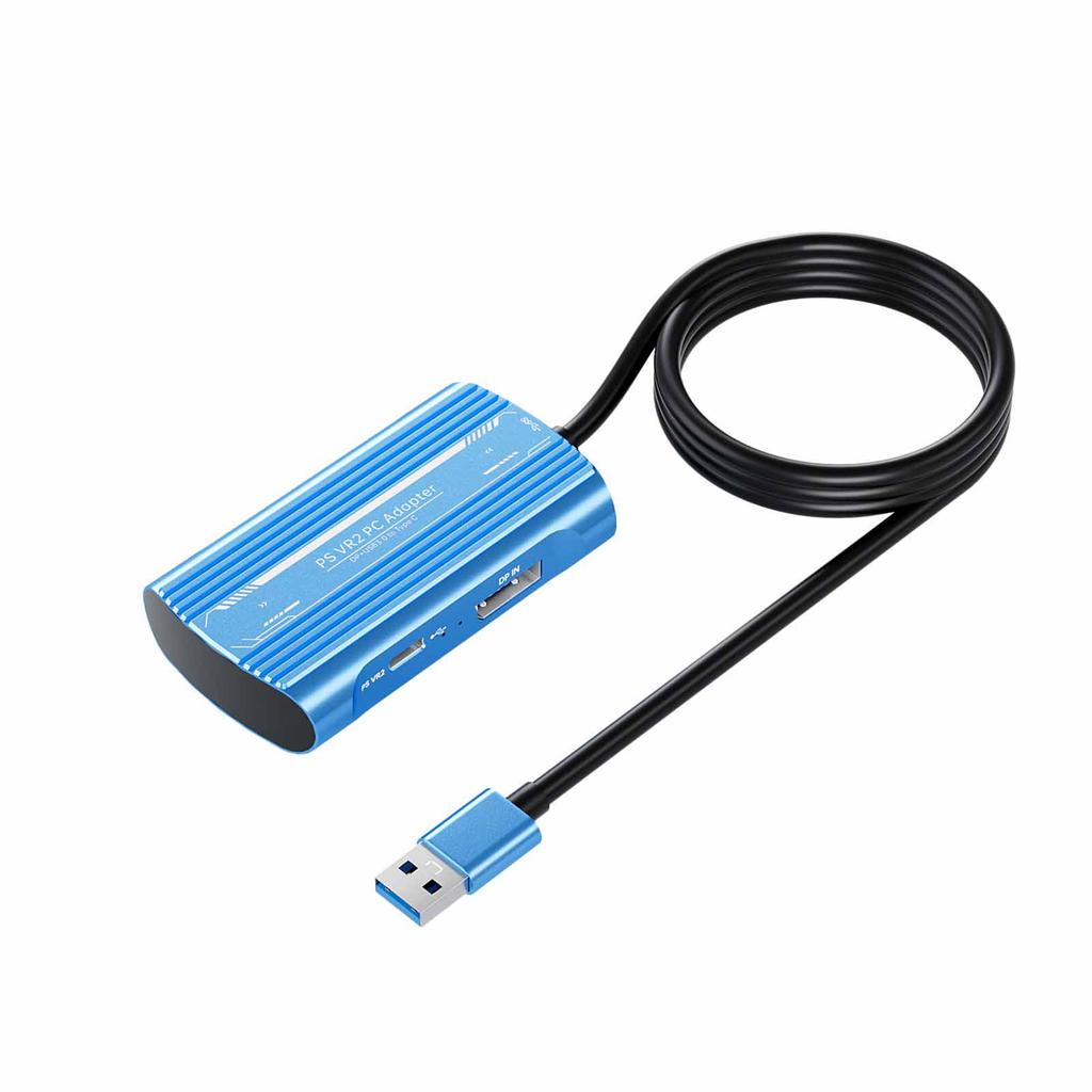 Адаптер для ПК, подходящий для PSVR2, с кабелем DisplayPort и адаптером питания, алюминиевый корпус