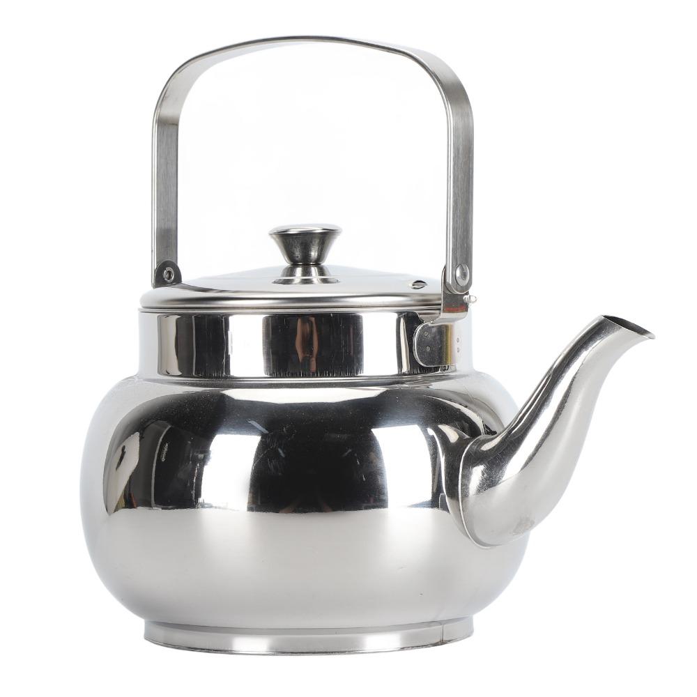 1L Capacity Stainless Steel Teapot Removable Filter Serving Tea Pot Restaurant Use