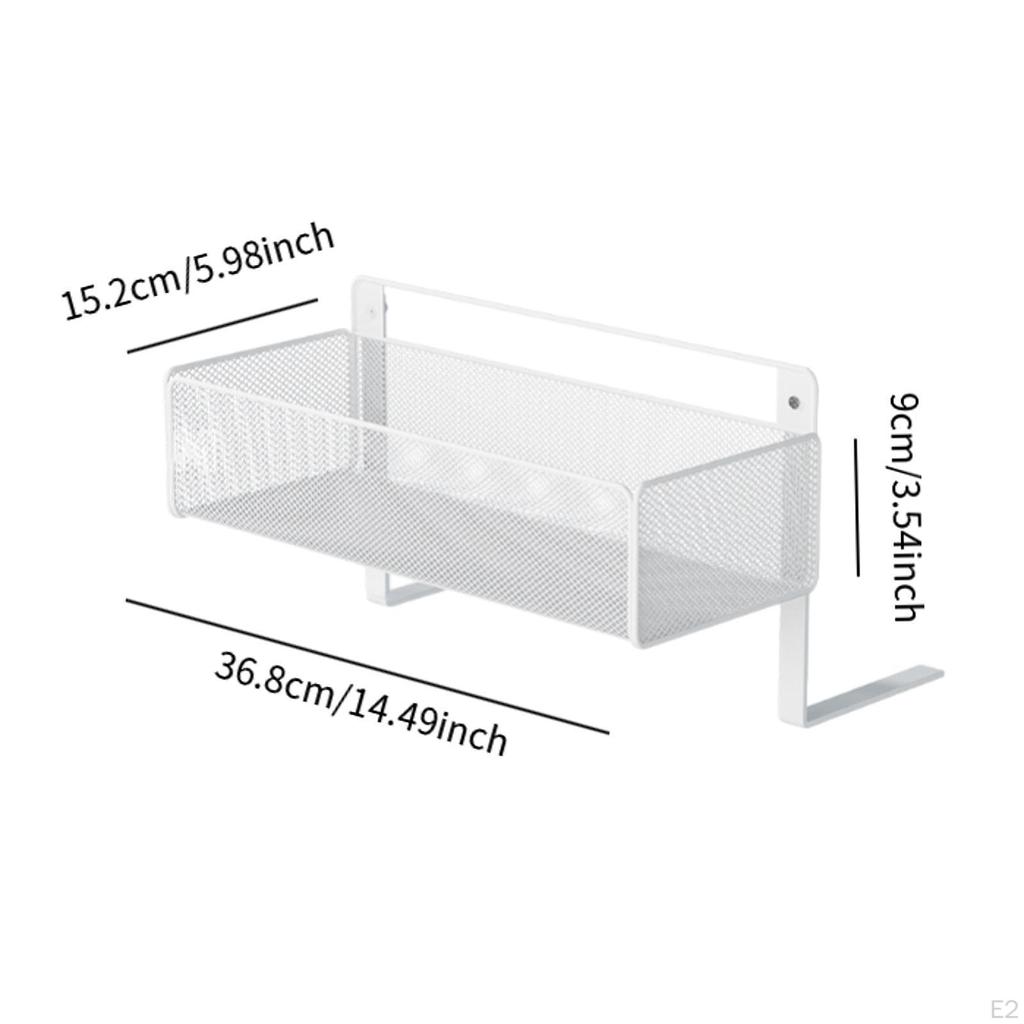 Bedside Hanging Storage Basket Organizer Carbon Steel Mesh Origanizer Shelf for Bed