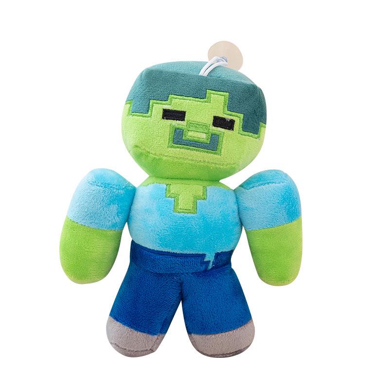 Набор мягких игрушек: Стив из Minecraft, Розовый Свинья, Оцелот, Иссушитель, Паук, Человек-Зомби