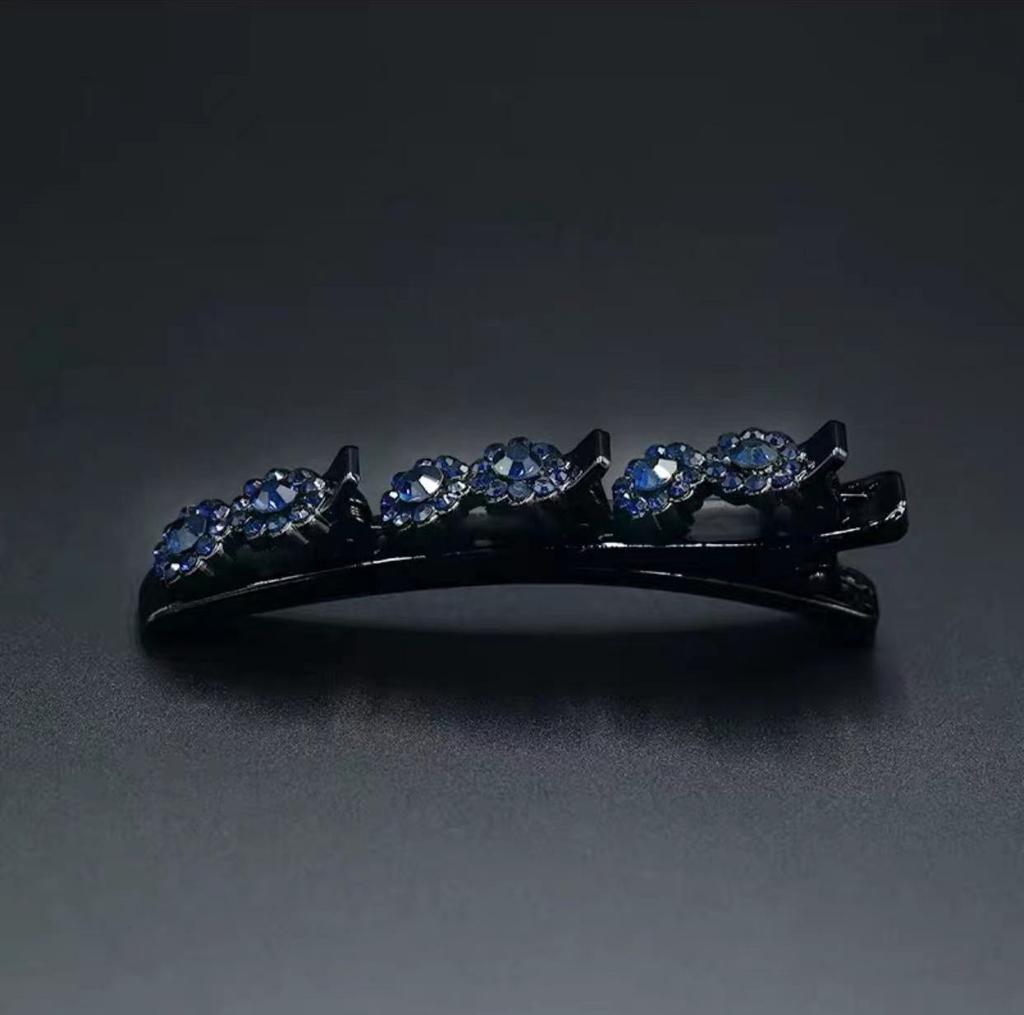 Rhinestones Braided Hair Clips For Girls Hairclip with 3 Flowers Hair Span With Crystalllume Women Hairpin Hair Accessories