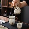 Merchandise Guochao high-end light luxury tea set, a complete set of ceramic Ru kiln gifts, beam pot gifts