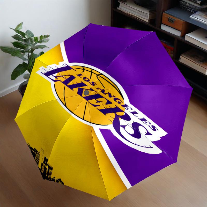 Lakers Space Logo Umbrella 8-Frame for Travel, Camping, Casual Lightweight Portable Umbrella, Essential for Every Family Holidays Gift
