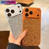 Чехол с блестками и окошком для камеры для iPhone 17 16 15 14 Plus 13 12 11 Pro Max Жесткий ПК Ударопрочная задняя крышка