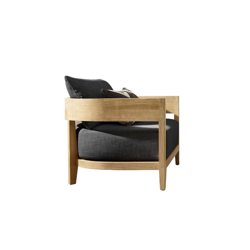 Luxury Teak Outdoor Sofa - Waterproof & Sun-Protected for Patio, Balcony, or Garden