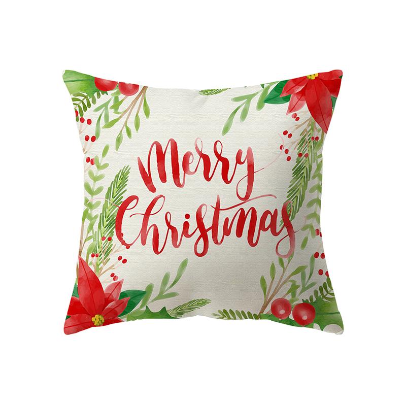 Рождественская тема Санта-Клаус с принтом наволочка для дома, гостиной, украшения дивана, полиэстеровая подушка, наволочка