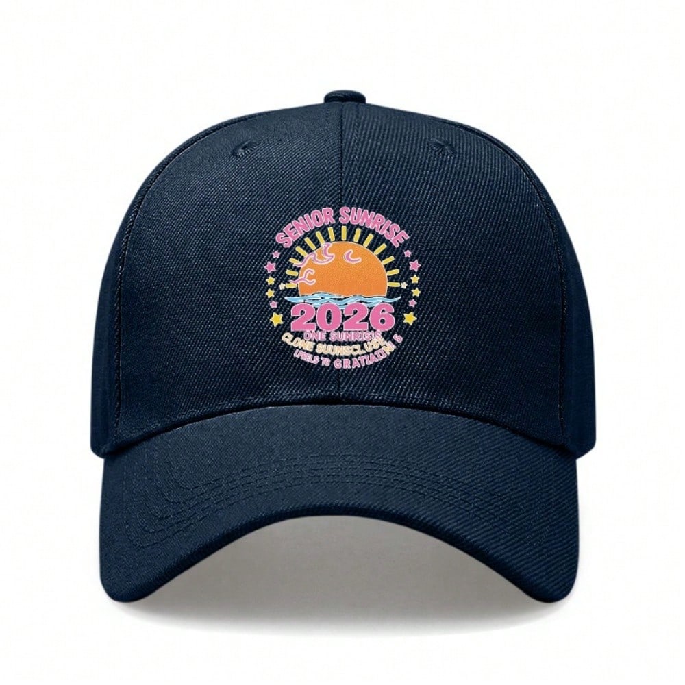 [Graduation Baseball Cap] Senior Sunrise 2026 Print Adjustable Sun Protection Baseball Hat - Lightweight Breathable Polyester Unisex Outdoor Sports