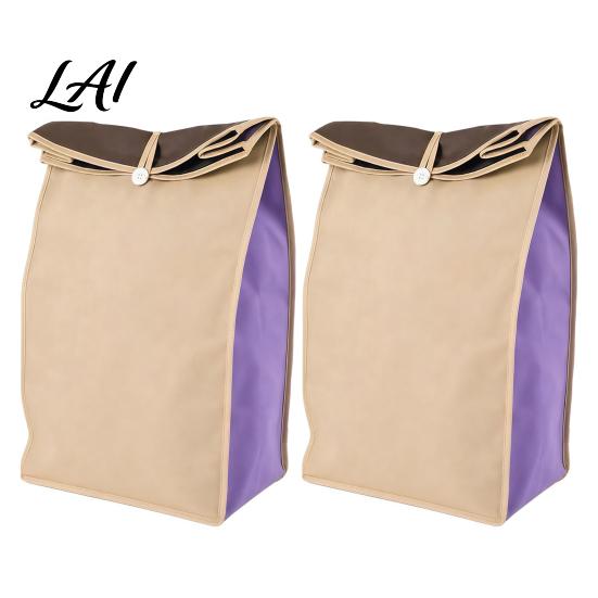 Garlic And Onion Storage Organizers Self Sealing Potato Bag Breathable Non-woven Roll Top Closures Reusable Root Vegetable Keeper Organizer,