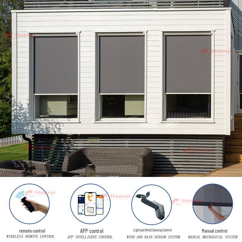Outdoor Windproof Roller Blind: Sunroom Shading & Heat Insulation