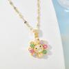 Rotating Sunflower Necklace Female Simple Versatile Personality Hip Hop Colorful Pendant Jewelry