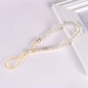 Crystal Beads Phone Short Lanyard Drop-Resistant Halter Lanyard DIY Girls' Solid Color Flat Beads