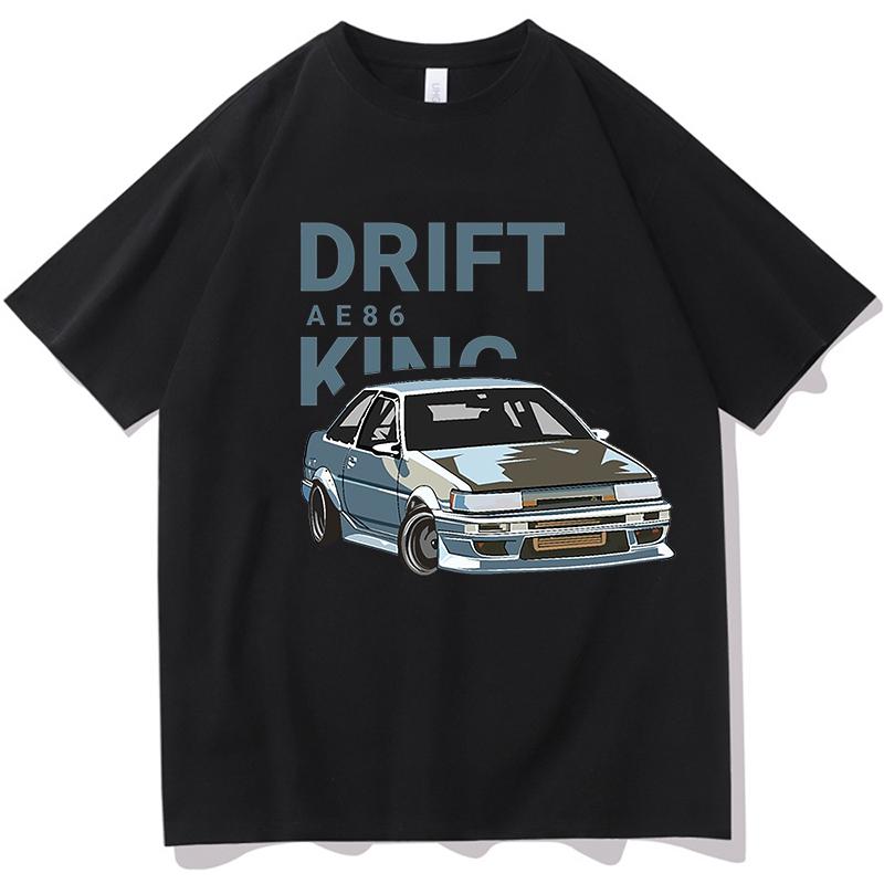 Unisex Men Women Drift AE86 Intial D T Shirts O-Neck 100% Cotton 2022 Summer Printed Unisex Harajuku Game Custom Unisex Short Sleeve
